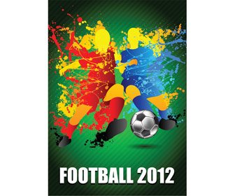 336x280 Free Football Players Splash With A Soccer Ball Vector Art
