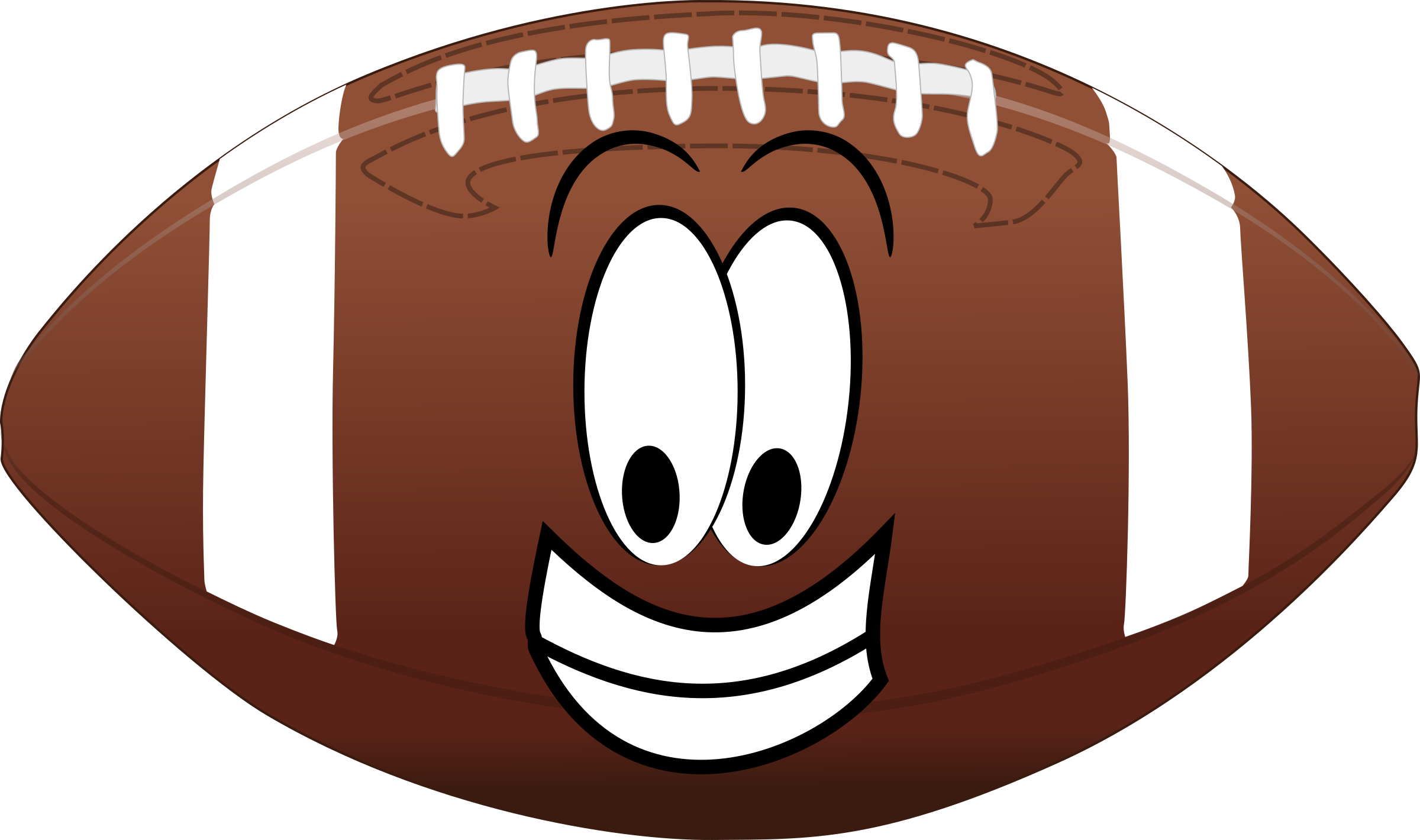 2400x1420 Happy Football Vector Clipart Image