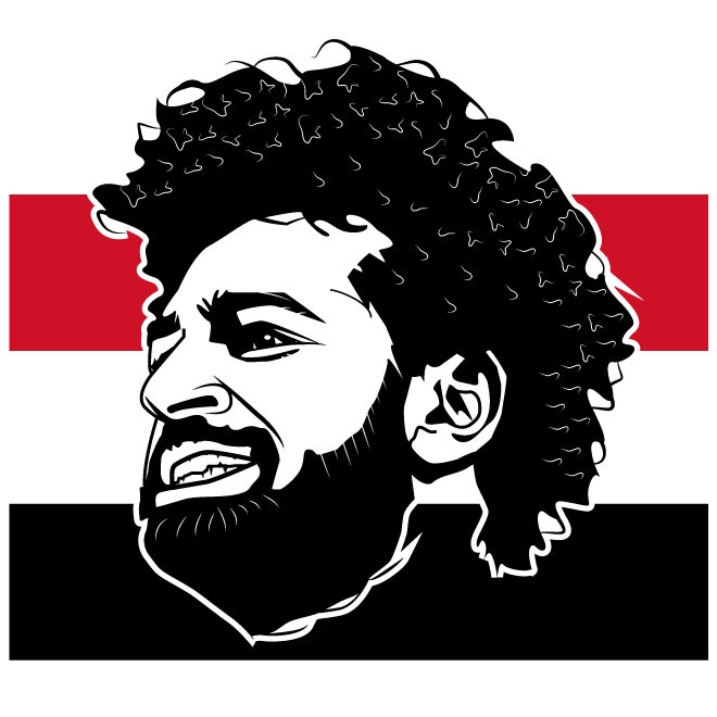 660x660 Vector Image Of Egyptian Football Player Mohamed Salah Free