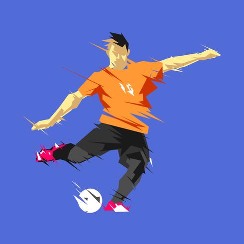 Shooting Abstract Soccer Player Vector 490x490 Shooting Abstract Soccer Player Vector