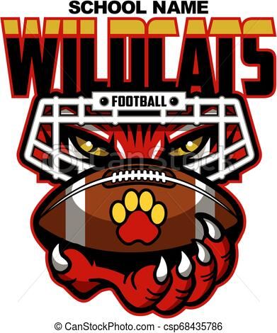 Wildcats Football Vector 391x470 Wildcats Football Vector