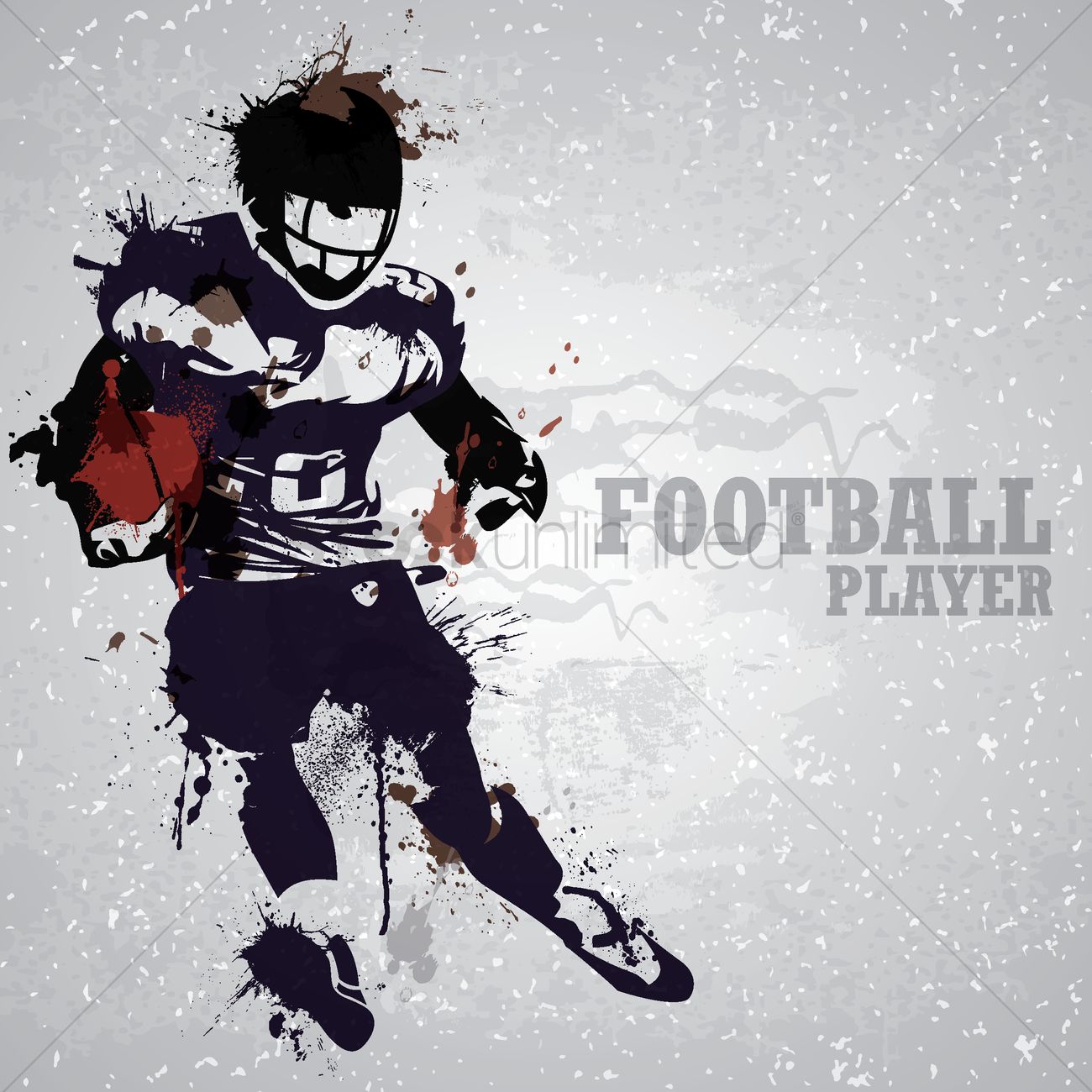 American Football Player Poster Design Vector Image 1300x1300 American Football Player Poster Design Vector Image
