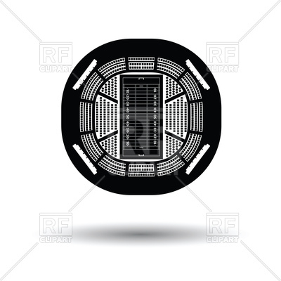 American Football Stadium Icon On White Background Vector Image 400x400 American Football Stadium Icon On White Background Vector Image