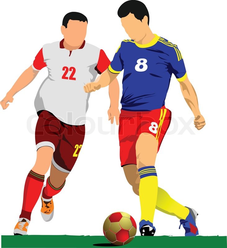732x800 Soccer Player Poster Football Player Stock Vector Colourbox