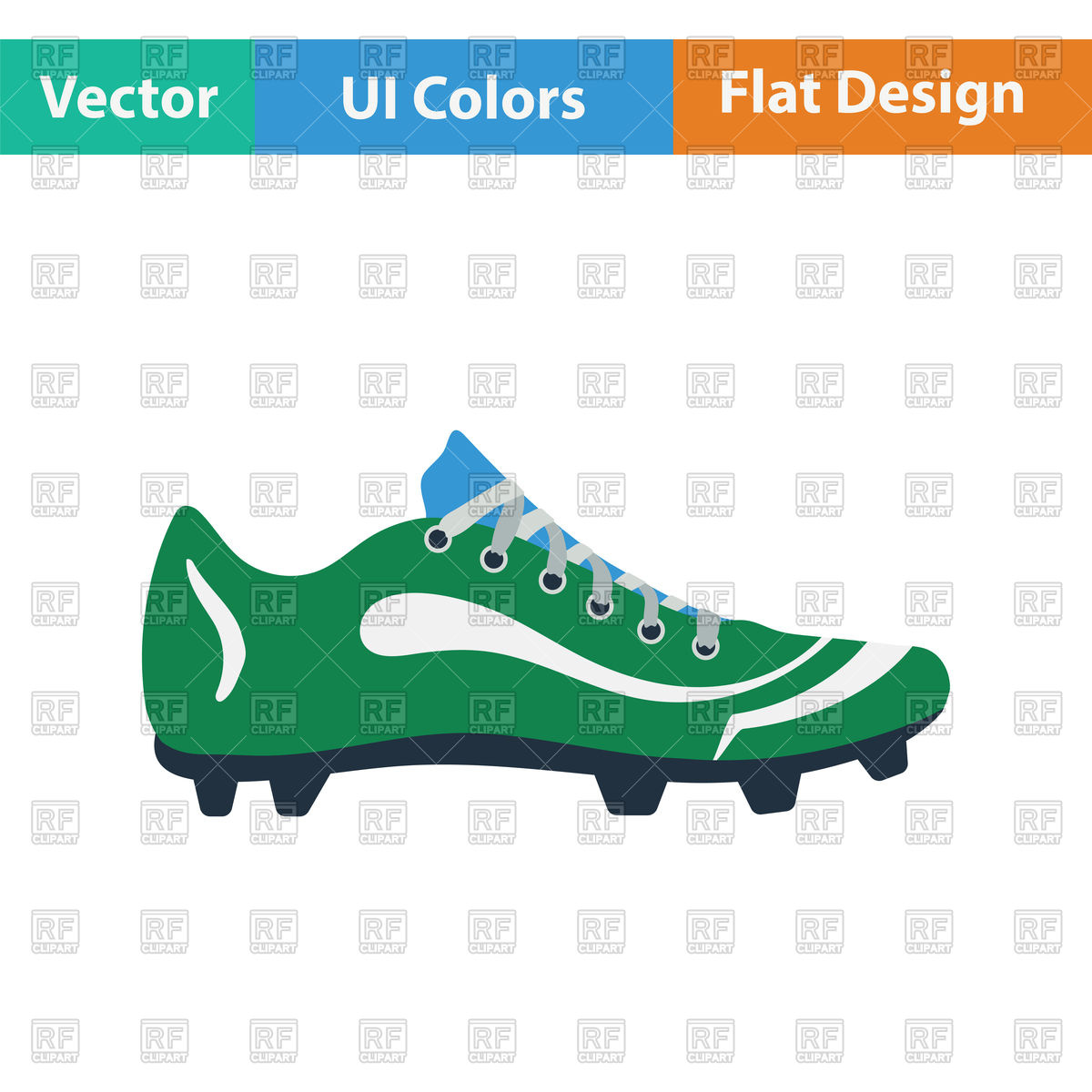 1200x1200 Flat Color Design Of American Football Boot Icon Vector Image
