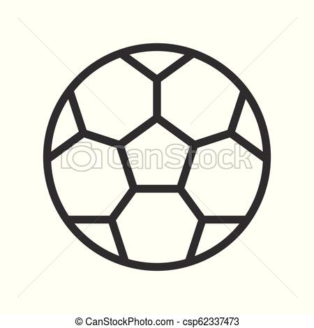450x470 Football Outline Icon Soccer Related, Vector Illustration