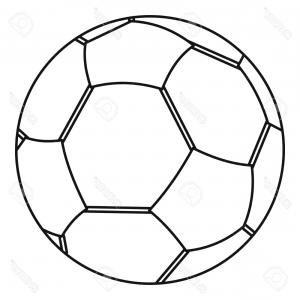 300x300 Photostock Vector Soccer Ball Icon Outline Illustration Of Soccer