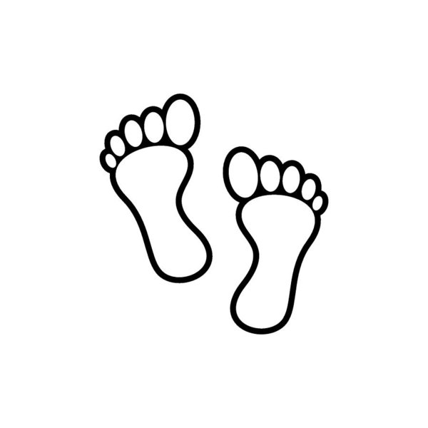 600x600 Human Footprint Vector Icon Art Print