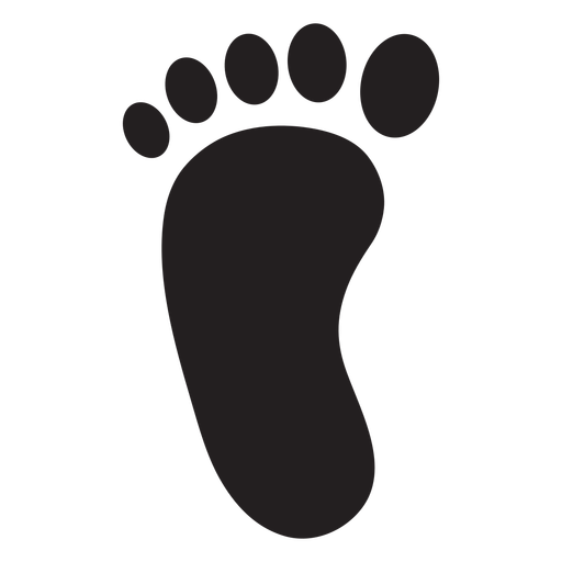 512x512 Left Foot Footprint Silhouette