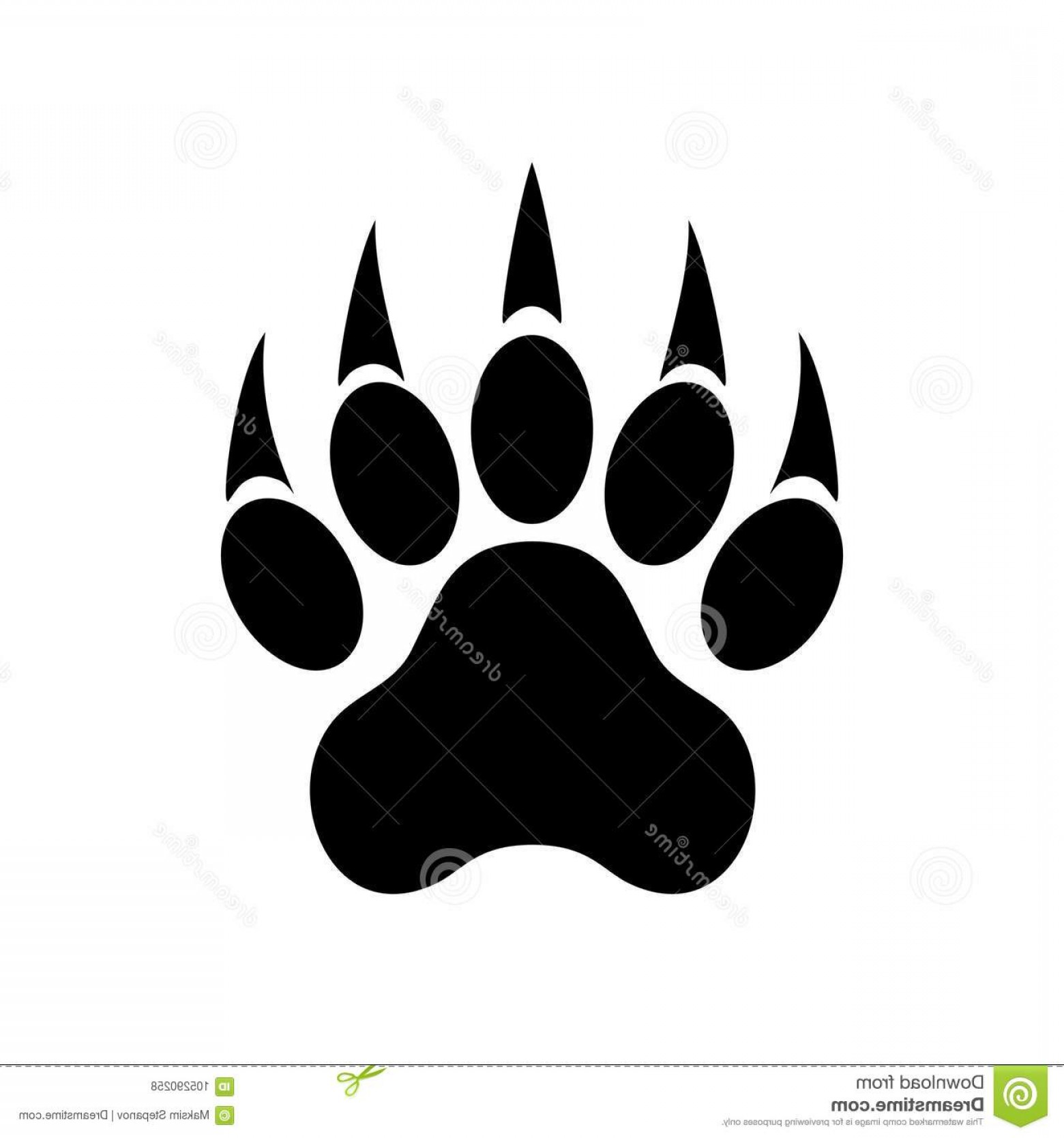 1560x1668 Animal Paw Print Claws Tiger Footprint Vector Illustration