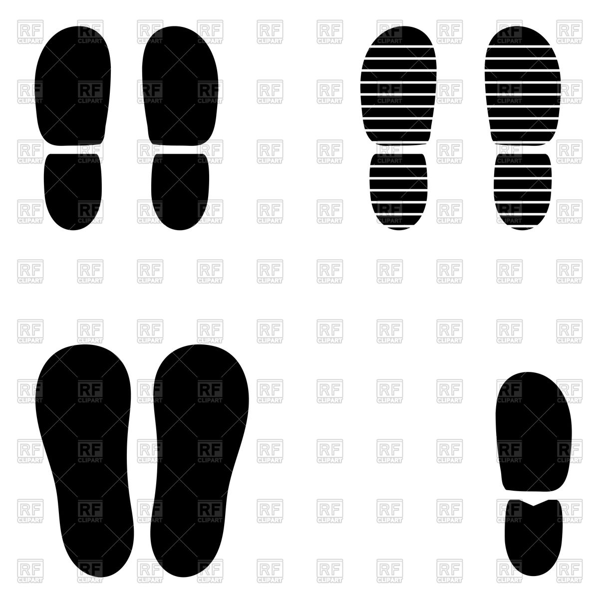 1200x1200 Black Footprint Vector Image Of Design Elements