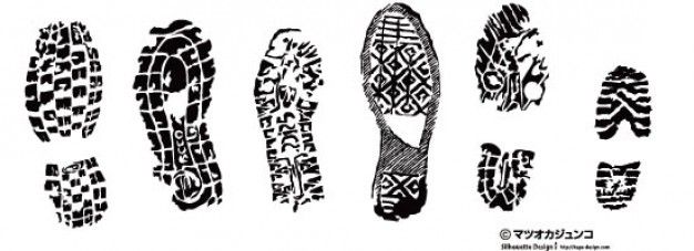 626x227 Footprint Life And Travel Footprint, Vector Free, Illustration