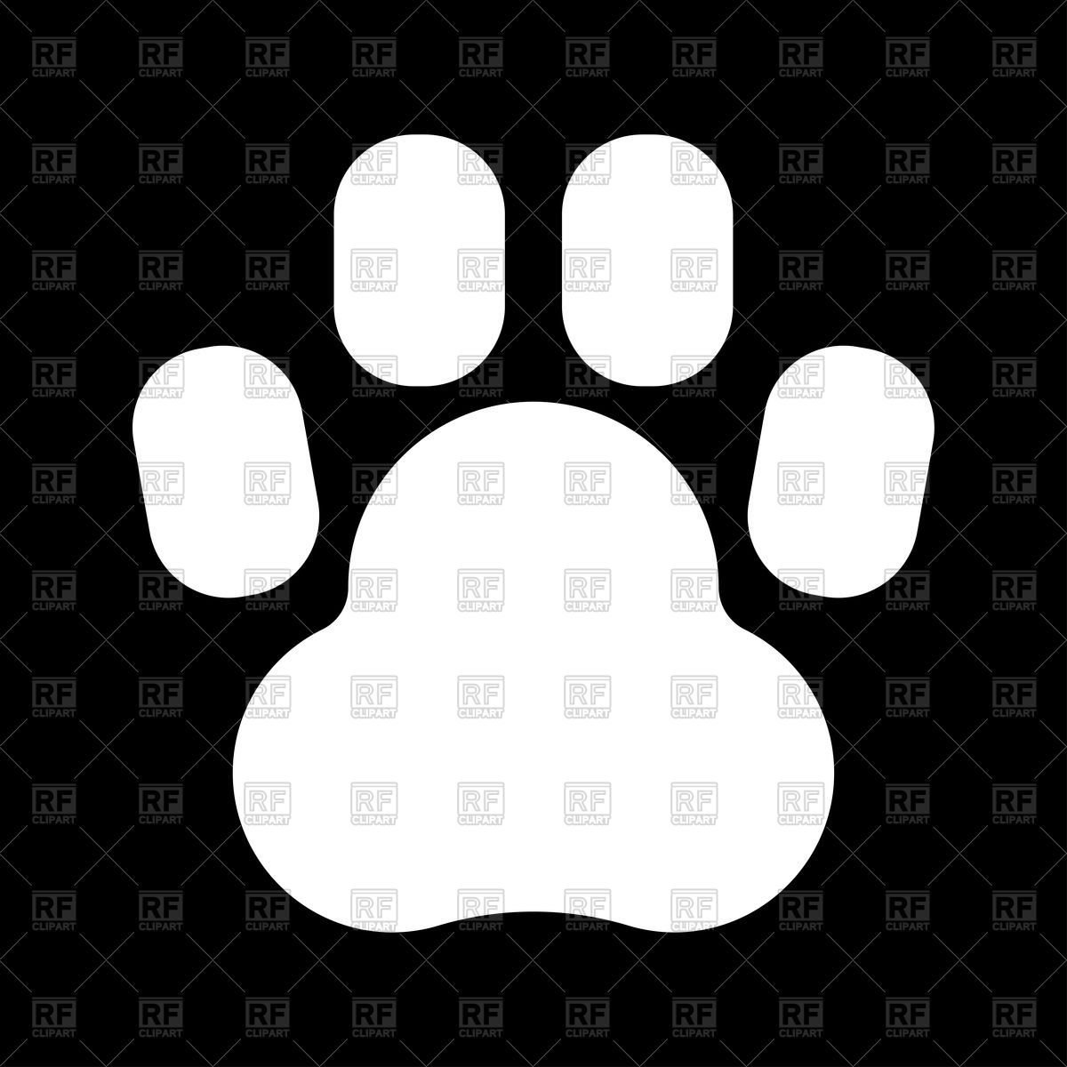 1200x1200 Animal Footprint Vector Image Of Objects