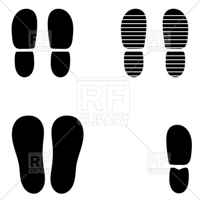 400x400 Black Footprint Vector Image Of Design Elements