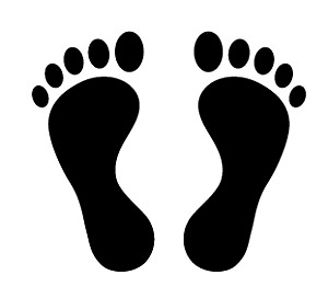 300x272 Cute Footprints Vector Free Download