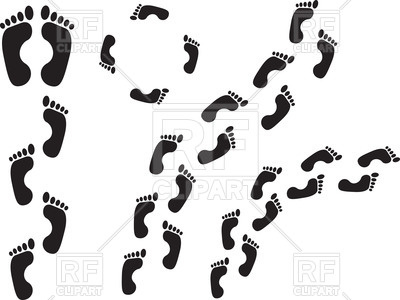 Set Of Human Barefoot Steps 400x300 Set Of Human Barefoot Steps