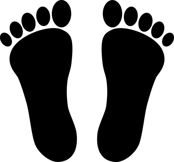 Two Footprints Black Free Vector In Open Office Drawing 600x558 Two Footprints Black Free Vector In Open Office Drawing