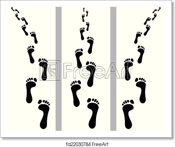 560x470 Free Art Print Of Footprints Trail Of Human Bare Footsteps