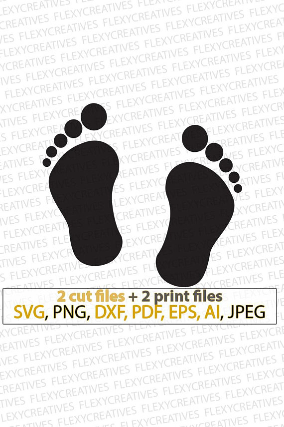 570x855 Baby Footprints Baby Vector Prints, Clipart, Baby