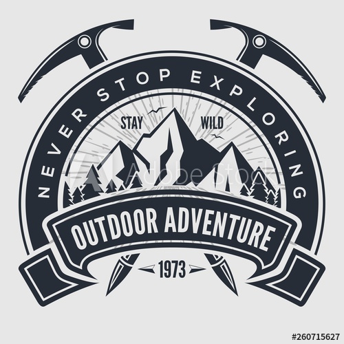500x500 Outdoor Adventure Vintage Label, Badge, Logo Or Emblem Vector