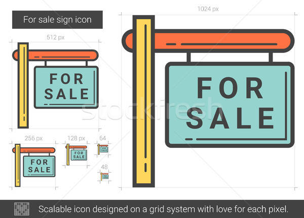 For Sale Sign Line Icon Vector Illustration Andrei Krauchuk 600x432 For Sale Sign Line Icon Vector Illustration Andrei Krauchuk