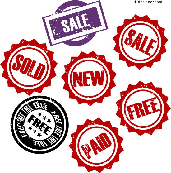Designer Retro Sale Sign Vector Material 550x555 Designer Retro Sale Sign Vector Material
