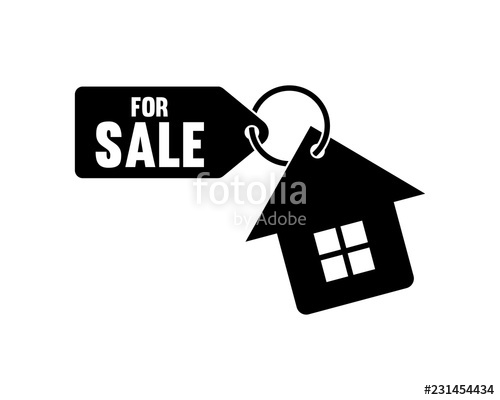 Silhouette Vector House For Sale Sign Symbol Icon Logo Template 500x400 Silhouette Vector House For Sale Sign Symbol Icon Logo Template