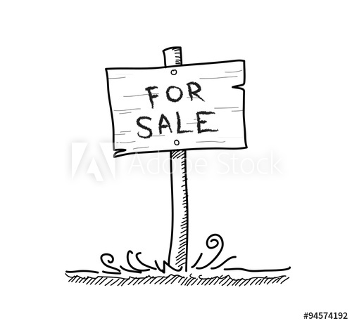For Sale Sign Doodle, A Hand Drawn Vector Doodle Illustration 500x460 For Sale Sign Doodle, A Hand Drawn Vector Doodle Illustration