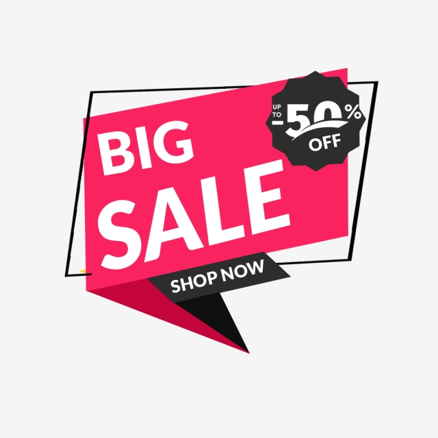 640x640 Big Sale Label Tag Vector, Banner, Sale, Vector Png Transparent