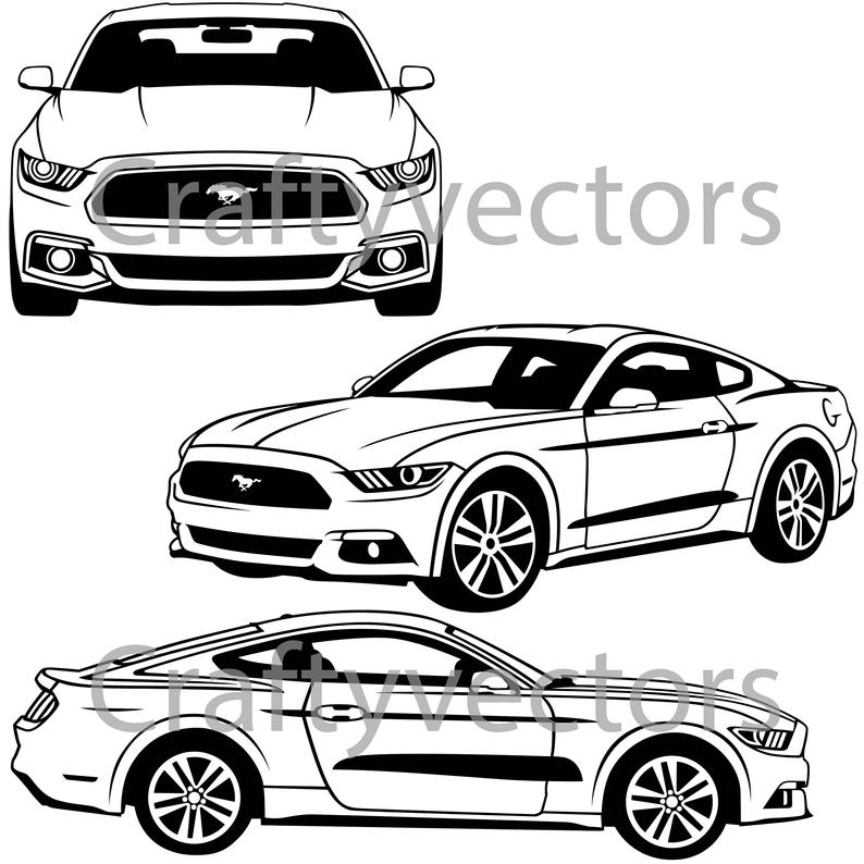 794x794 Ford Mustang Vector Etsy