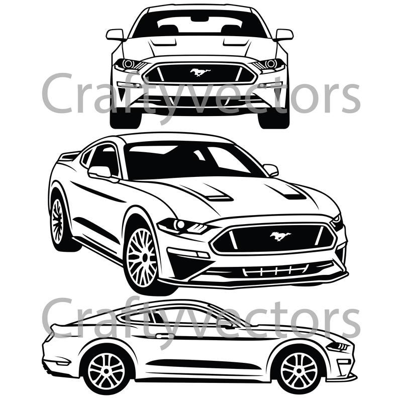794x794 Ford Mustang Vector Etsy