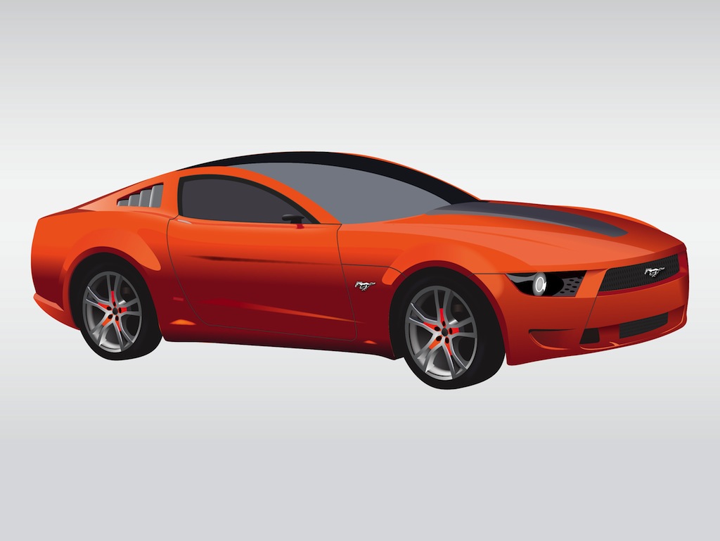 1024x769 Ford Mustang Vector Vector Art Graphics