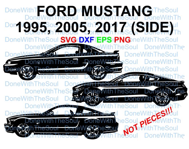 794x628 Ford Mustang Side Mustang Vector Ford Mustang Vector Etsy