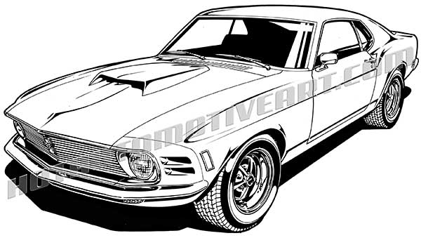 600x349 Ford Mustang Muscle Car Vector Clip Art