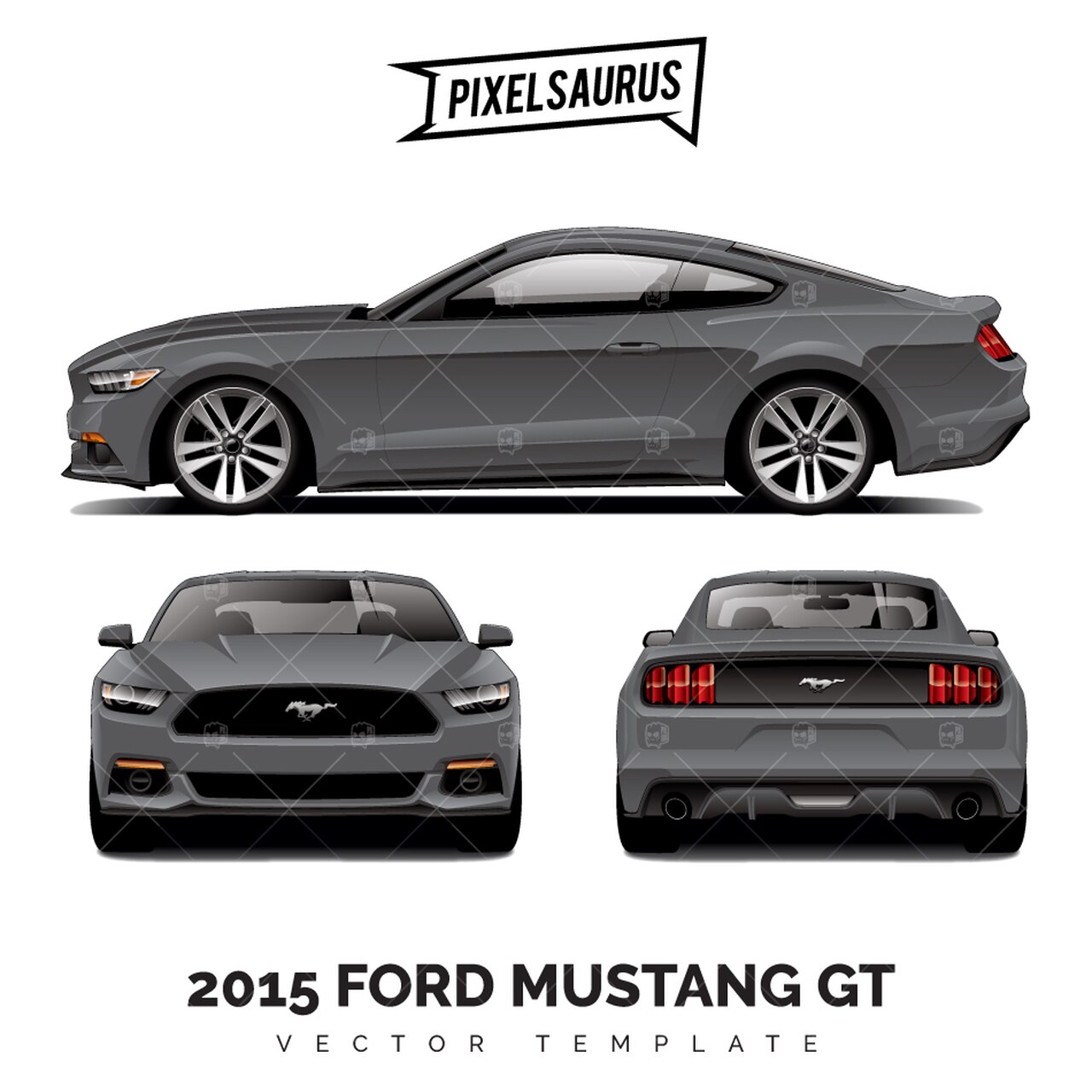 1280x1280 Ford Mustang Gt Vector Template