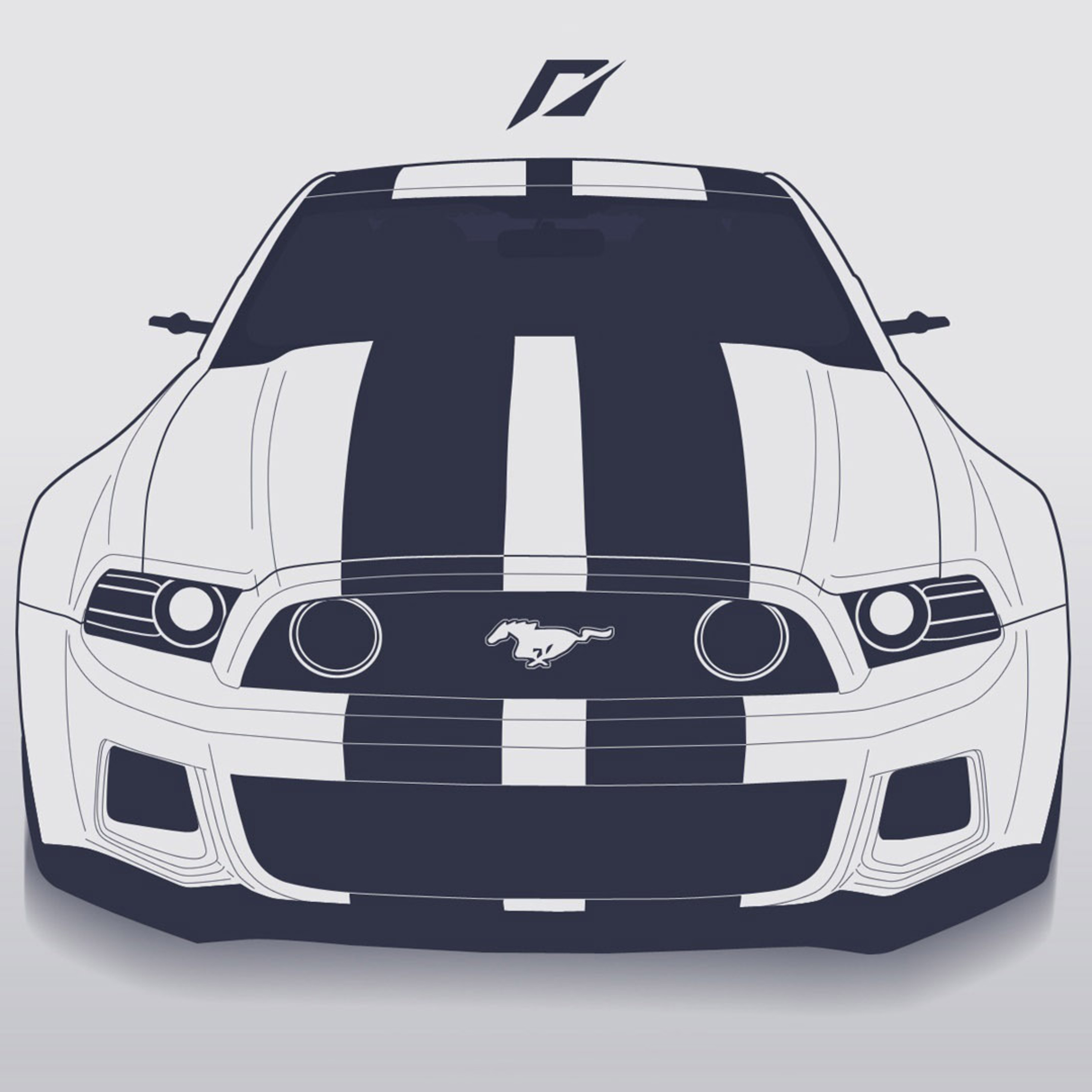 2932x2932 Ford Mustang Vector Ipad Pro Retina Display Hd