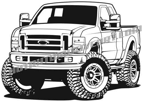 Ford F Off Road Truck Vector Clip Art 500x356 Ford F Off Road Truck Vector Clip Art