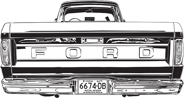 Ford Truck Vector Digital Illustration On Behance 600x321 Ford Truck Vector Digital Illustration On Behance