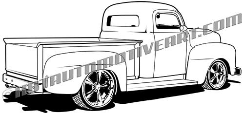 Ford Pickup Truck Vector Clip Art 500x234 Ford Pickup Truck Vector Clip Art
