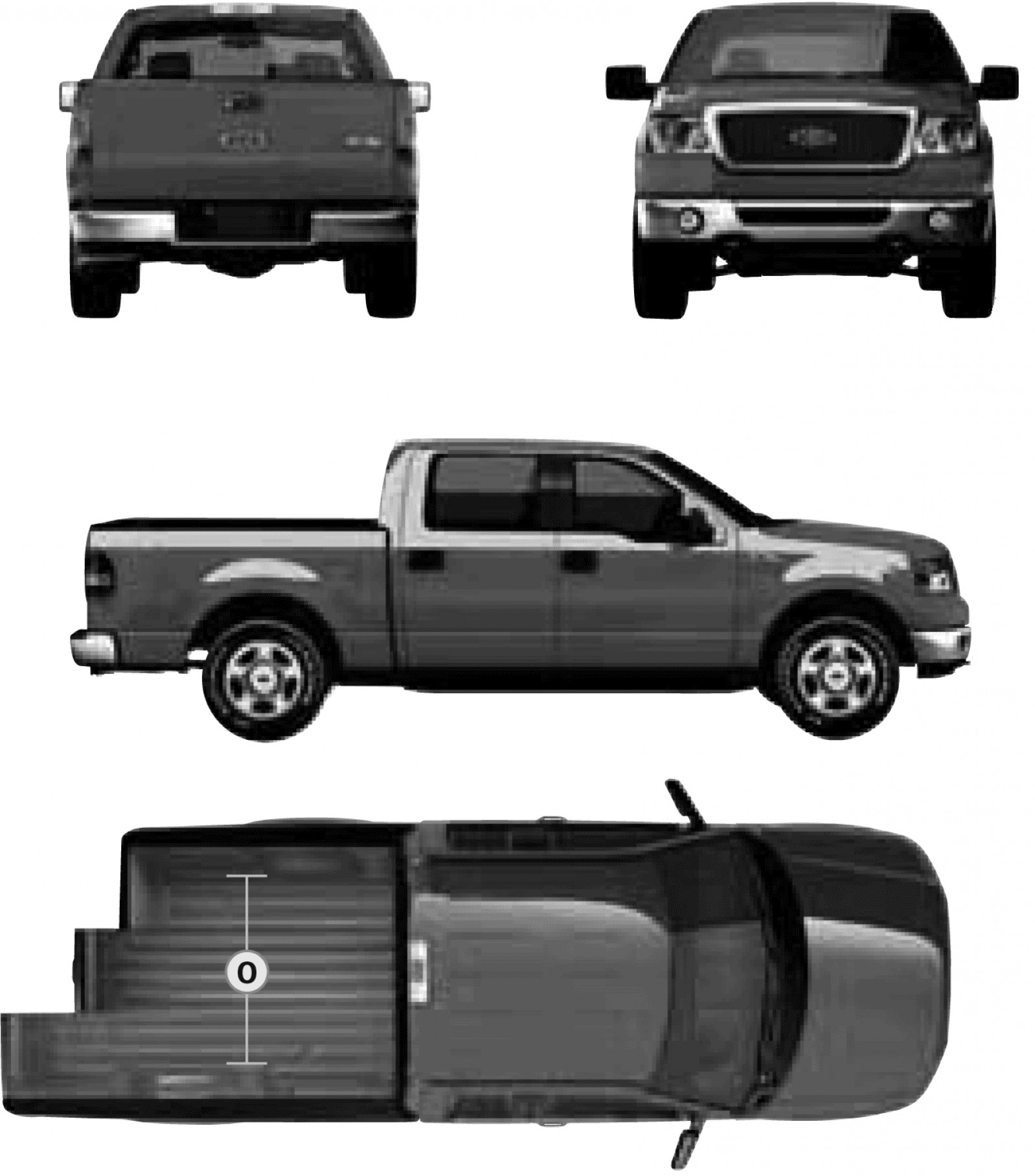 Ford F Crew Cab Pickup Truck Blueprints Soidergi 1598x1815 Ford F Crew Cab Pickup Truck Blueprints Soidergi