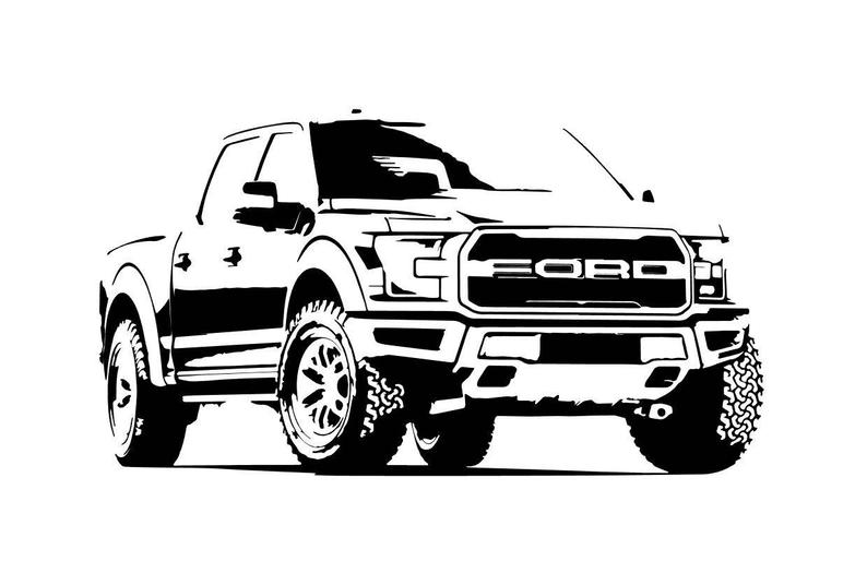 Ford Outline Bampw Front Side View Vector Vectorized Print Etsy 794x514 Ford Outline Bampw Front Side View Vector Vectorized Print Etsy