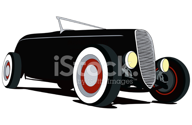 674x440 Street Rod Ford Stock Vector