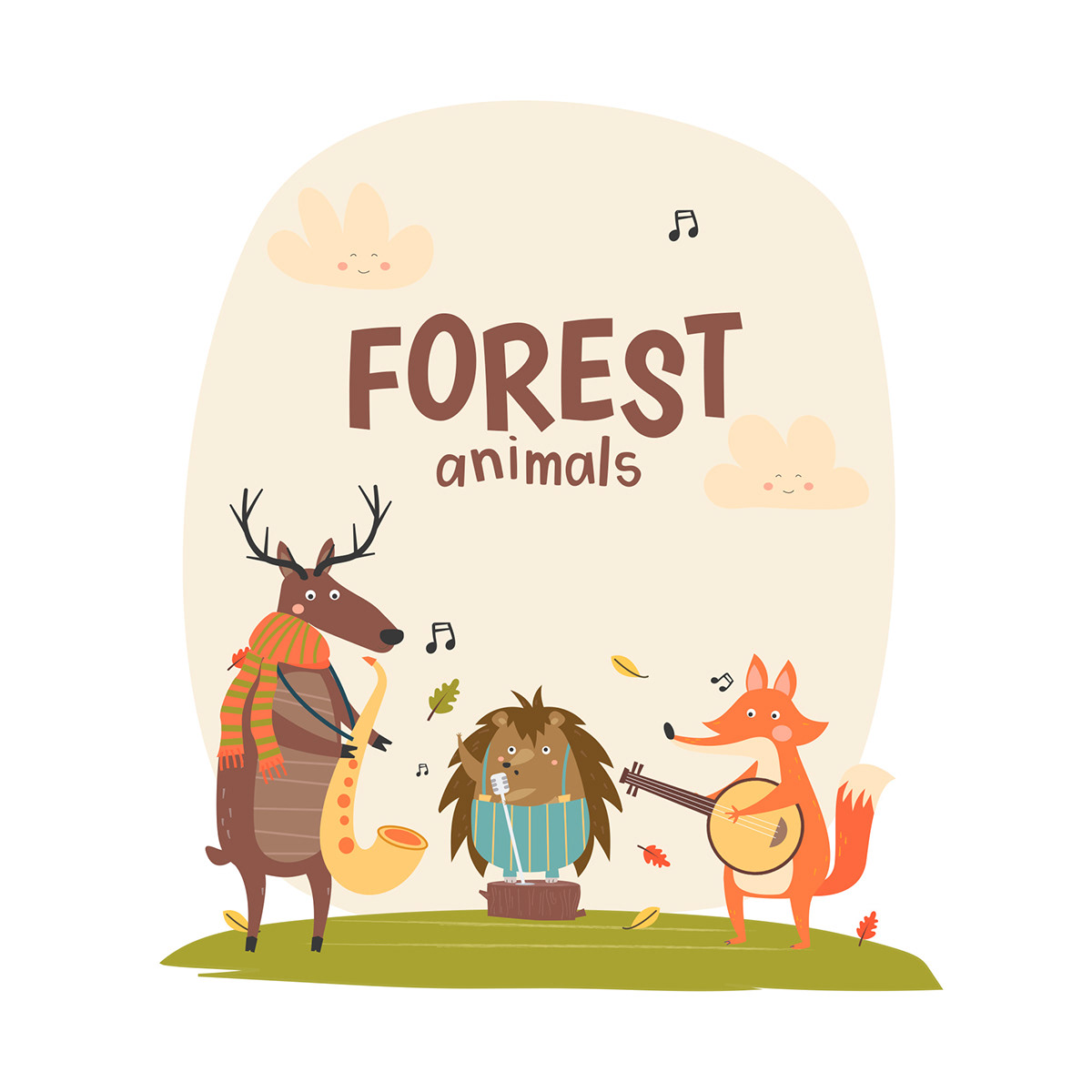 1200x1200 Forest Animal Vector Illustration On Behance