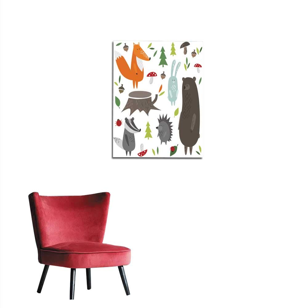 1000x1000 Wallpaper Forest Animals Vector Cartoon Animalistic