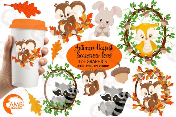 570x379 Woodland Forest Animals Clipart Woodland Animals Clipart Etsy