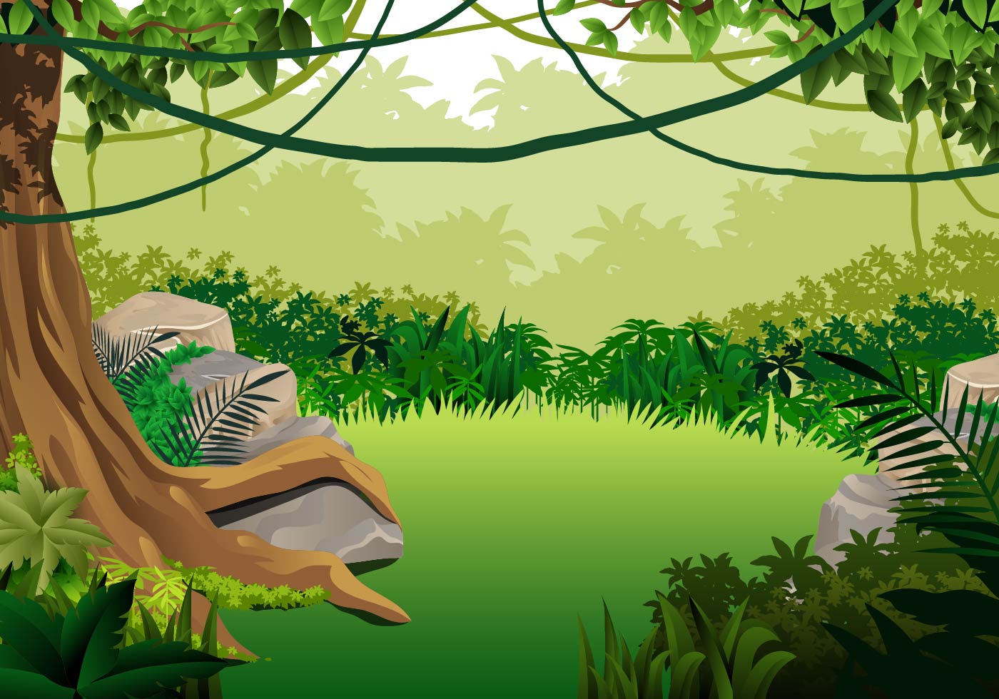 1400x980 Jungle Background Vector