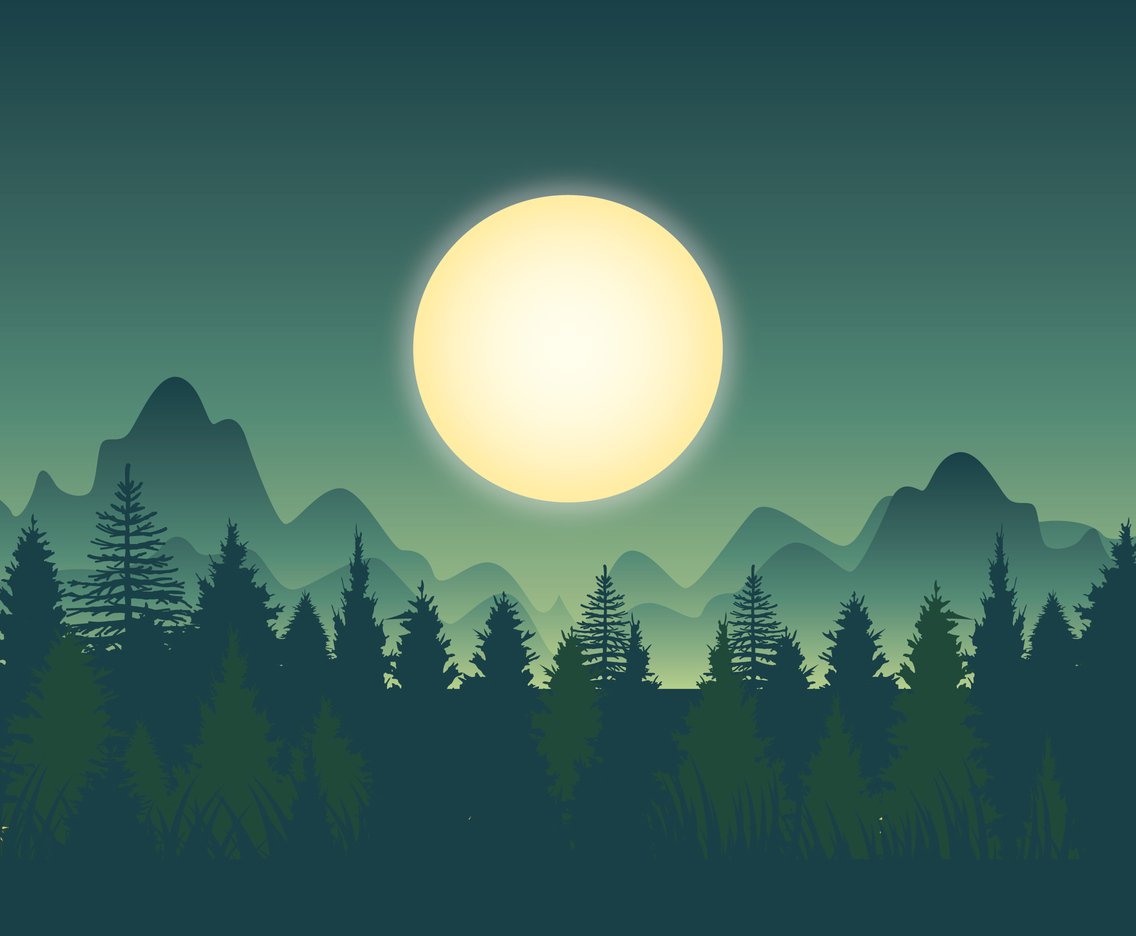 1136x936 Beautiful Forest Background Vector Art Graphics