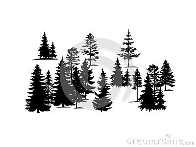 Forest Vector Silhouette Background Silhouette Of Pine And Cypress 400x301 Forest Vector Silhouette Background Silhouette Of Pine And Cypress