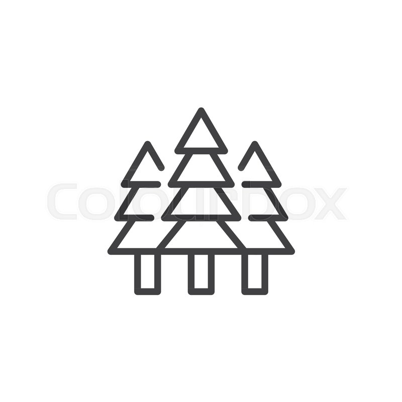 Spruce Forest Line Icon, Outline Stock Vector Colourbox 800x800 Spruce Forest Line Icon, Outline Stock Vector Colourbox