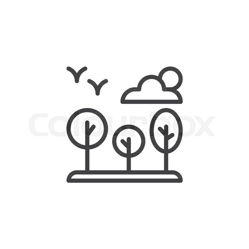 Forest Landscape Outline Icon Linear Stock Vector Colourbox 800x800 Forest Landscape Outline Icon Linear Stock Vector Colourbox